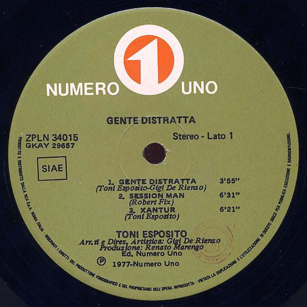 Tony Esposito : Gente Distratta (LP, Album)