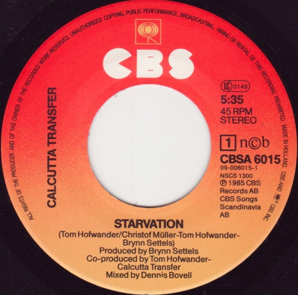 Calcutta Transfer : Starvation (7", Single)