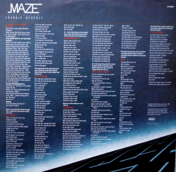 Maze Featuring Frankie Beverly ~ Can't Stop The Love (Vinyl) - Djungel & Jazz
