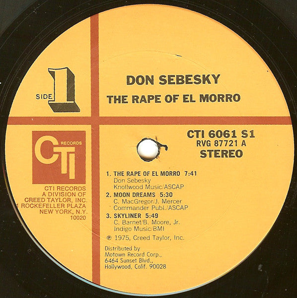 Don Sebesky ~ The Rape Of El Morro (Vinyl) - Djungel & Jazz