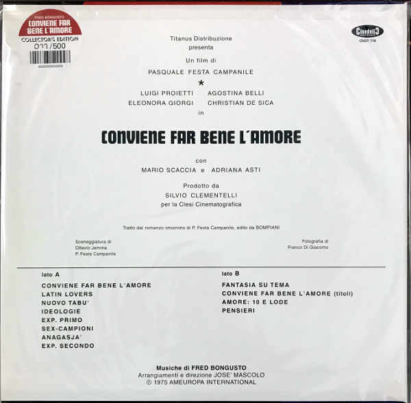 Fred Bongusto ~ Conviene Far Bene L'Amore (Vinyl) - Djungel & Jazz