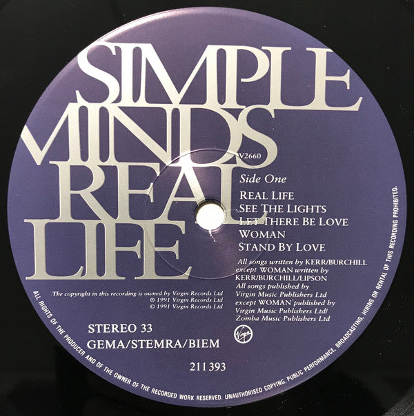Simple Minds ~ Real Life (Vinyl) - Djungel & Jazz
