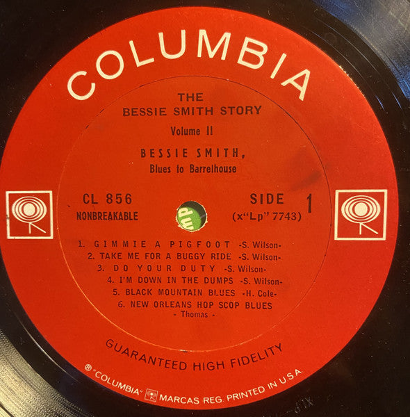 Bessie Smith : The Bessie Smith Story - Volume 2 (LP, Comp, Mono, RE)