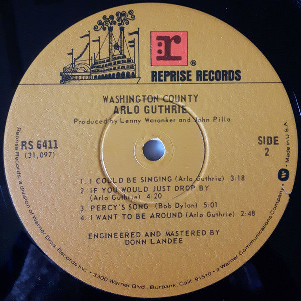 Arlo Guthrie ~ Washington County (Vinyl) - Djungel & Jazz