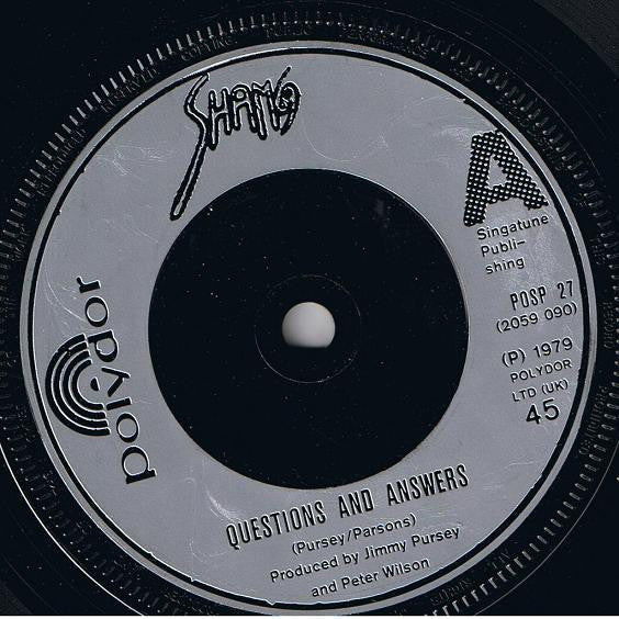Sham 69 : Questions And Answers (7", Single, Sil)