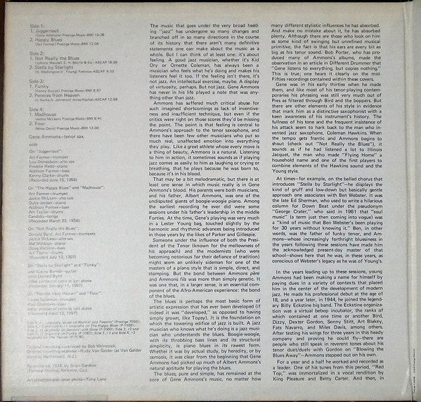 Gene Ammons ~ Juganthology (Vinyl) - Djungel & Jazz