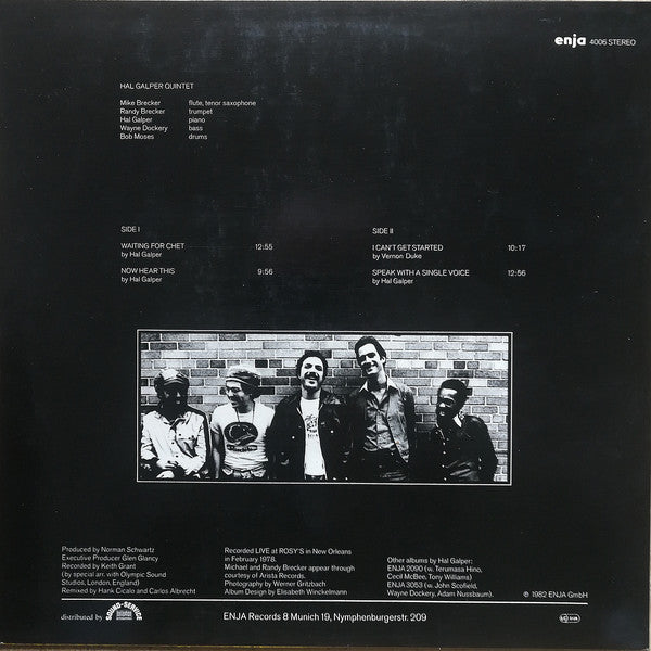 Hal Galper Quintet ~ Speak With A Single Voice (Vinyl) - Djungel & Jazz