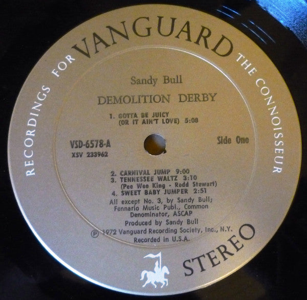 Sandy Bull ~ Demolition Derby (Vinyl) - Djungel & Jazz