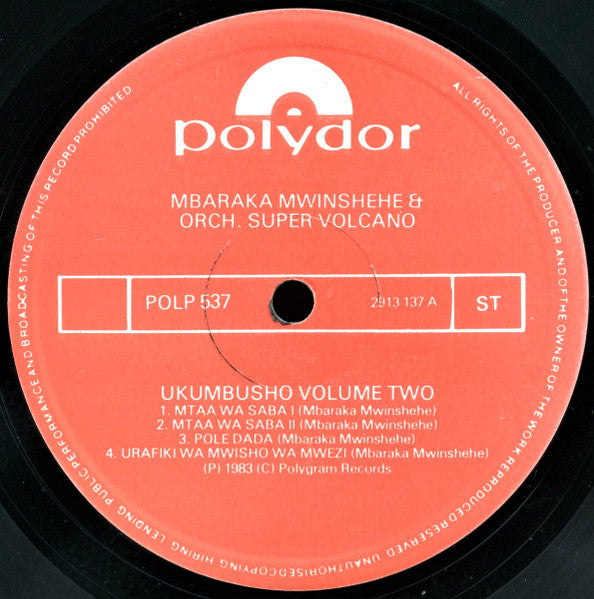 Mbaraka Mwinshehe & Orchestre Super Volcano ~ Ukumbusho Volume Two (Vinyl) - Djungel & Jazz