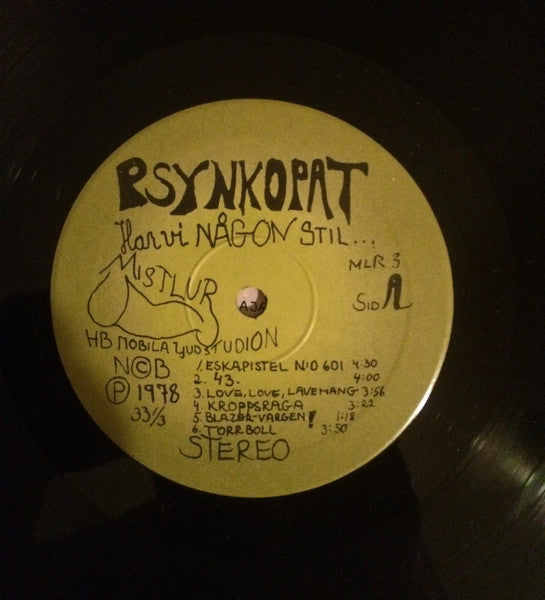 Psynkopat ~ Har Vi Någon Stil..... (Vinyl) - Djungel & Jazz