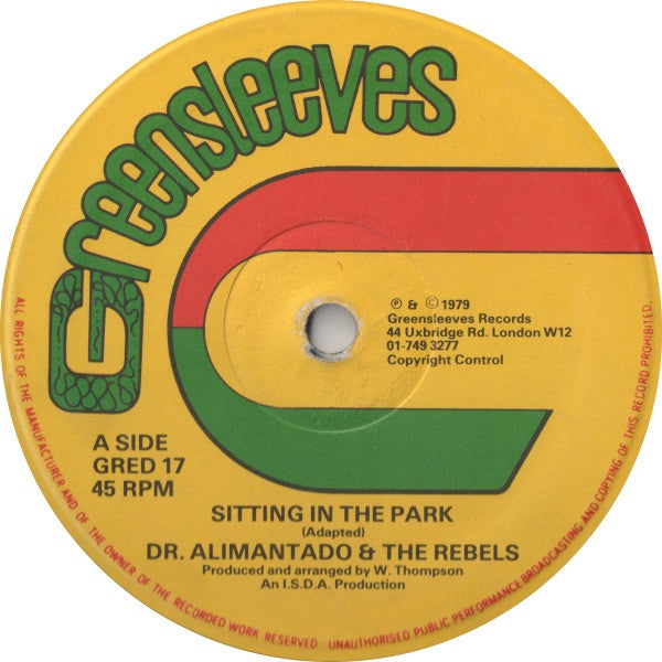 Dr. Alimantado & The Rebels (3) : Sitting In The Park (12")