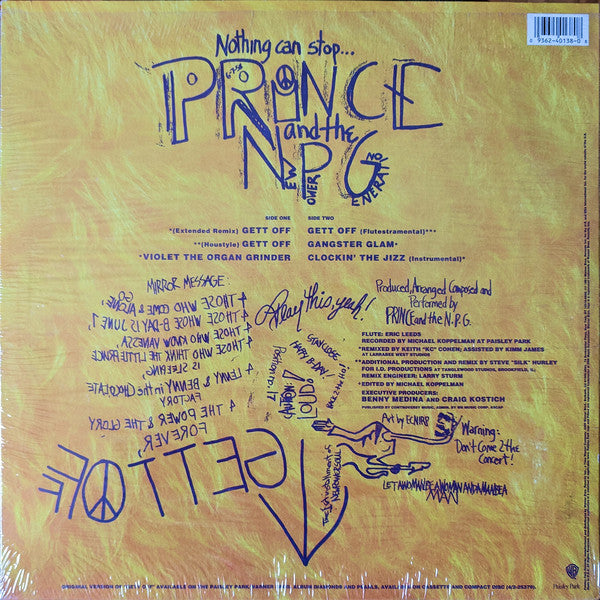Prince And The New Power Generation : Gett Off (12", Maxi)