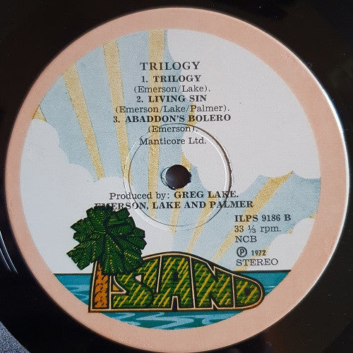 Emerson, Lake & Palmer ~ Trilogy (Vinyl) - Djungel & Jazz
