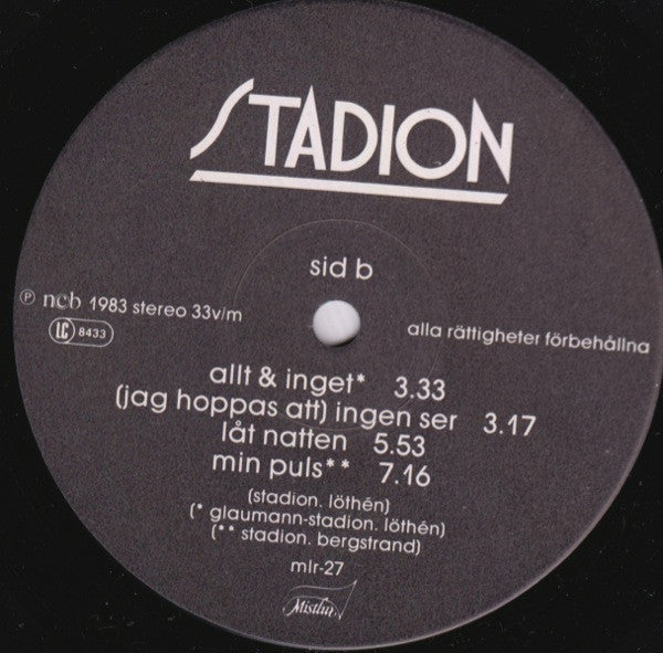 Stadion Der Jugend ~ Stadion (Vinyl) - Djungel & Jazz
