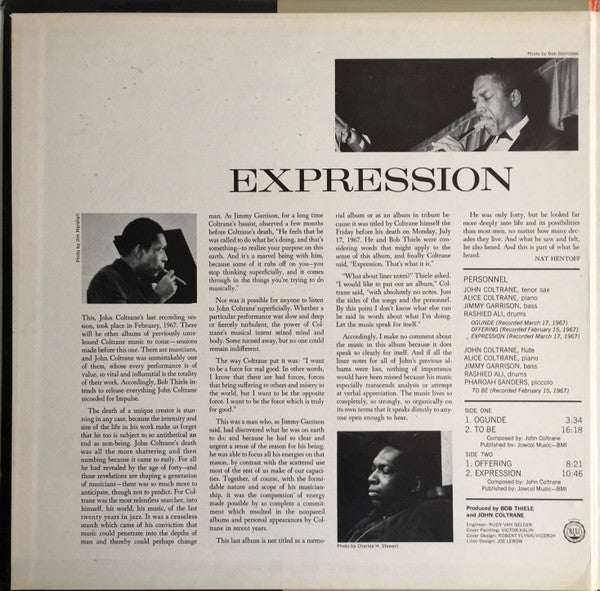 John Coltrane ~ Expression (Vinyl) - Djungel & Jazz