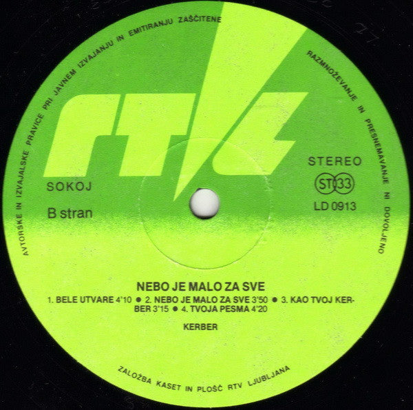 Kerber : Nebo Je Malo Za Sve (LP, Album)