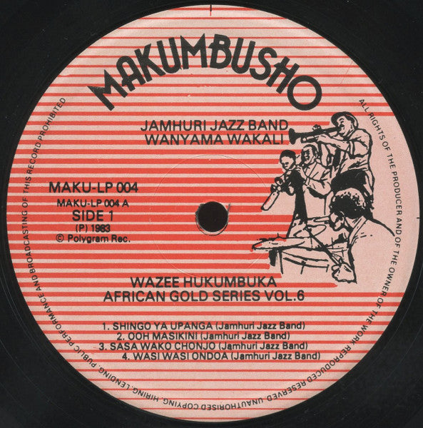 Jamhuri Jazz Band ~ African Gold Volume 6 (Wazee Hukumbuka) (Vinyl) - Djungel & Jazz