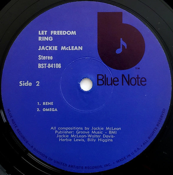 Jackie McLean ~ Let Freedom Ring (Vinyl) - Djungel & Jazz
