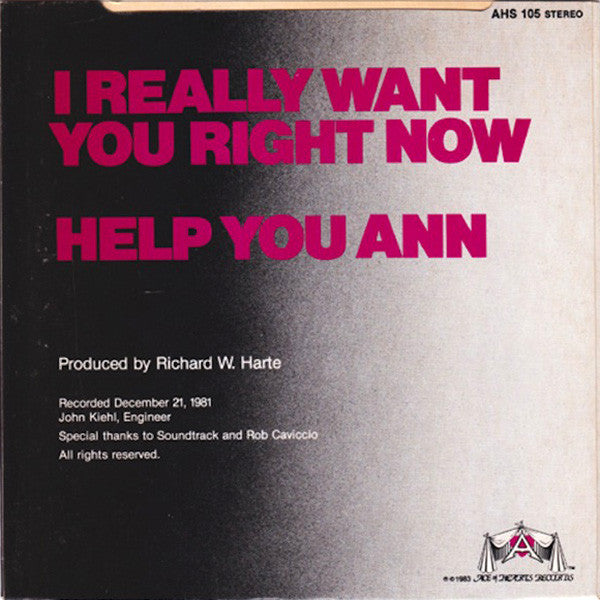 Lyres : I Want To Help You Ann / I Really Want You Right Now (7", Single)