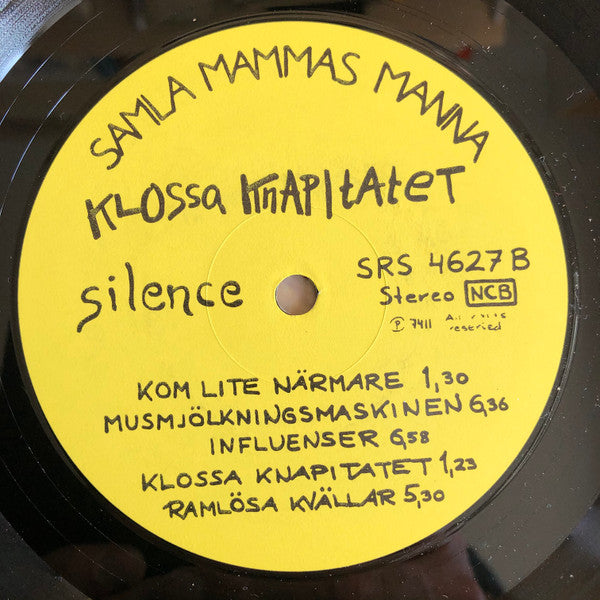 Samla Mammas Manna ~ Klossa Knapitatet (Vinyl) - Djungel & Jazz