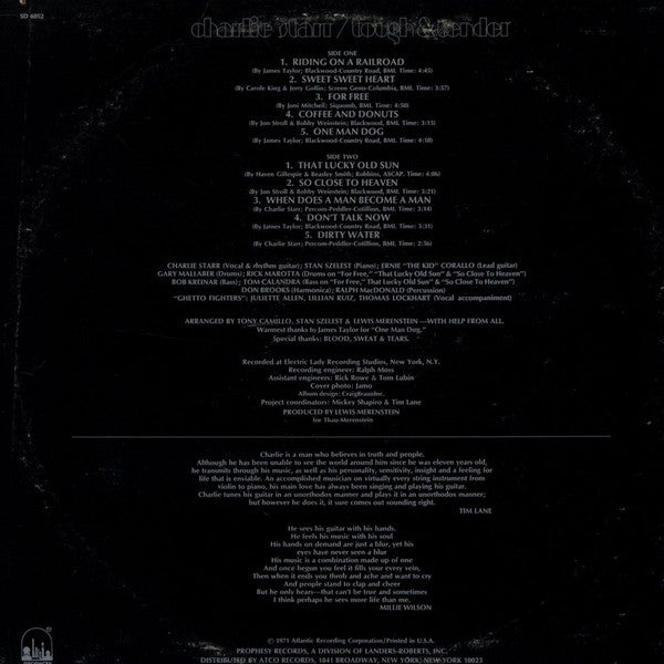 Charlie Starr ~ Tough & Tender (Vinyl) - Djungel & Jazz