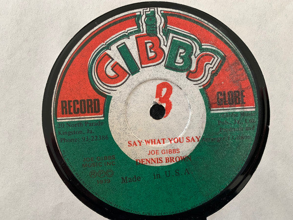 Dennis Brown, Joe Gibbs & The Professionals : Say What You Say (12")