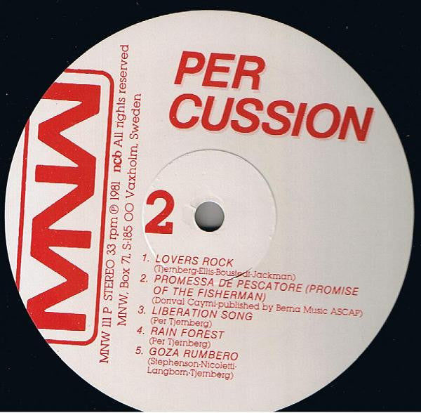 Per Cussion ~ Per Cussion (Vinyl) - Djungel & Jazz