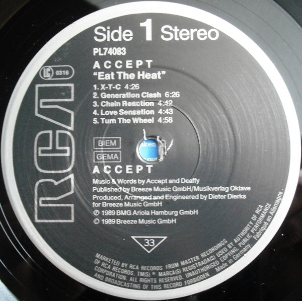Accept ~ Eat The Heat (Vinyl) - Djungel & Jazz