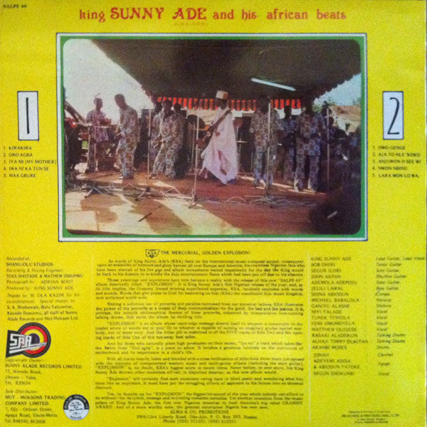 King Sunny Ade And His African Beats* : Explosion! (LP, Album)