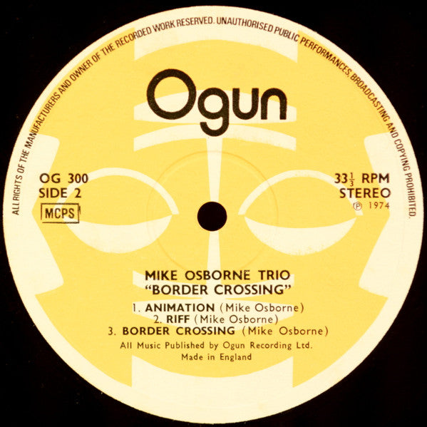 Mike Osborne Trio ~ Border Crossing (Vinyl) - Djungel & Jazz