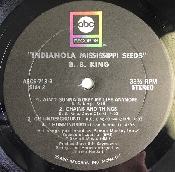 B.B. King : Indianola Mississippi Seeds (LP, Album, Gat)