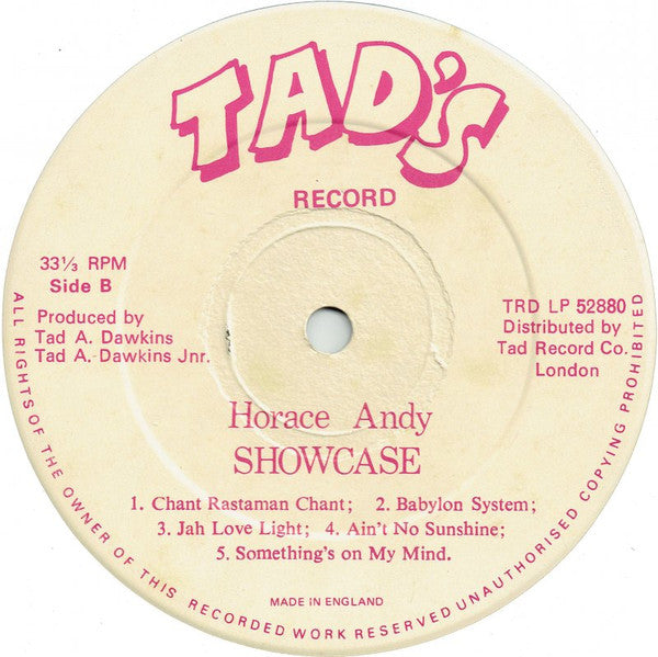 Horace Andy : Showcase (LP, Album)