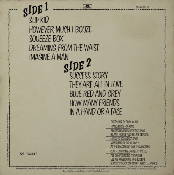 The Who ~ The Who By Numbers (Vinyl) - Djungel & Jazz
