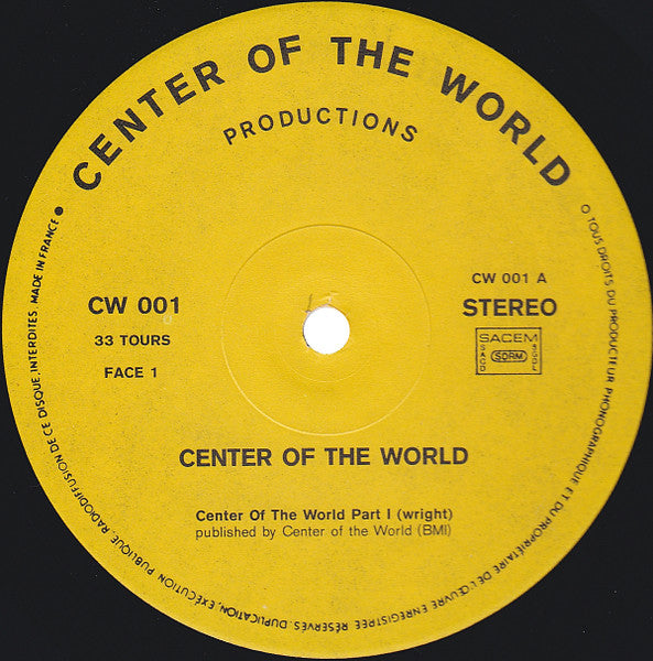 Center Of The World ~ Center Of The World. Volume I (Vinyl) - Djungel & Jazz