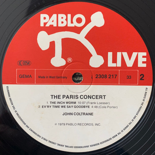 John Coltrane : The Paris Concert (LP, Album)