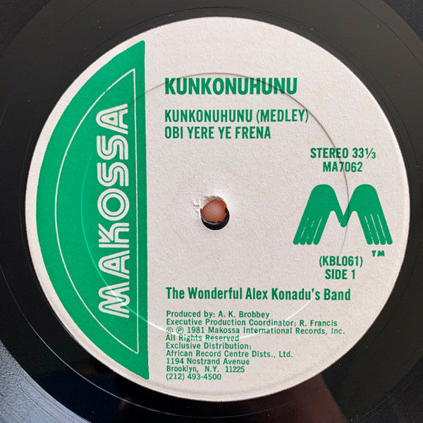 The Wonderful Alex Konadu's Band : Kunkonuhunu (LP, Album)