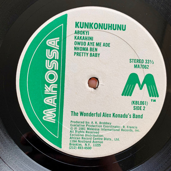 The Wonderful Alex Konadu's Band : Kunkonuhunu (LP, Album)