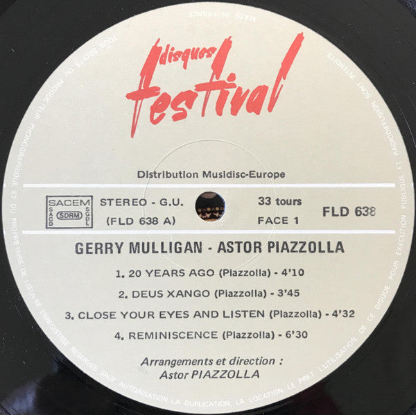 Gerry Mulligan, Astor Piazzolla ~ Gerry Mulligan - Astor Piazzolla (Vinyl) - Djungel & Jazz
