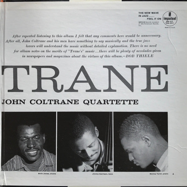 The John Coltrane Quartette ~ Coltrane (Vinyl) - Djungel & Jazz