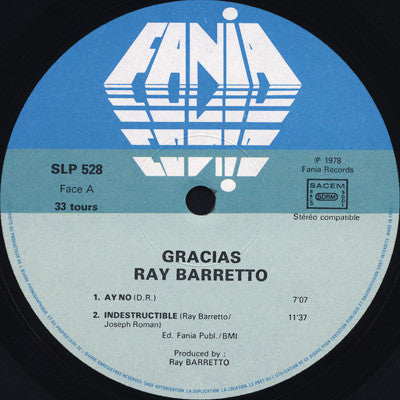 Ray Barretto ~ Gracias (Vinyl) - Djungel & Jazz