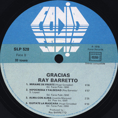 Ray Barretto ~ Gracias (Vinyl) - Djungel & Jazz