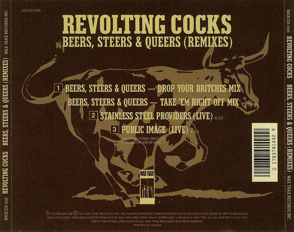Revolting Cocks ~ Beers, Steers & Queers (Remixes) (Vinyl) - Djungel & Jazz