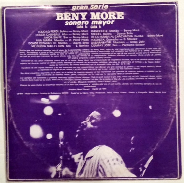 Beny Moré : Gran Serie - Beny Moré - Sonero Mayor -  Vol. VII (LP, Comp)