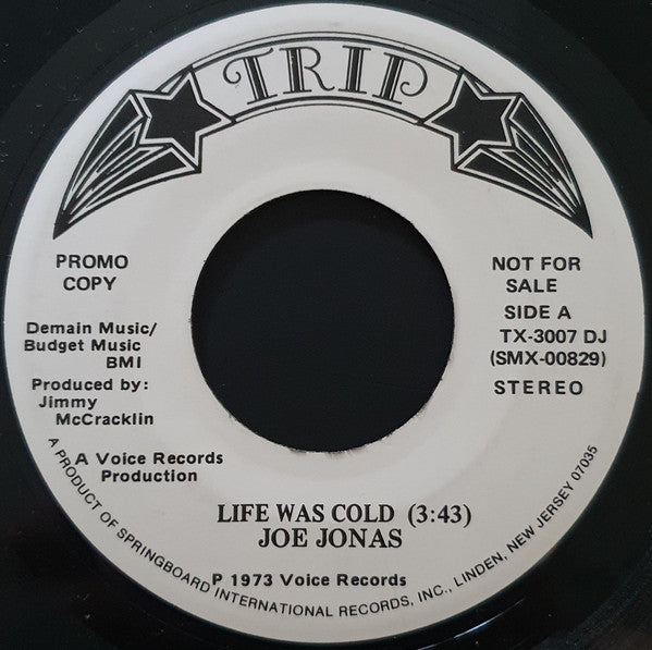 Joe Jonas  ~ Life Was Cold (Vinyl) - Djungel & Jazz