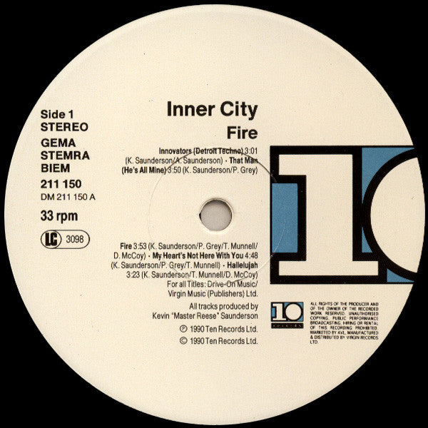 Inner City ~ Fire (Vinyl) - Djungel & Jazz