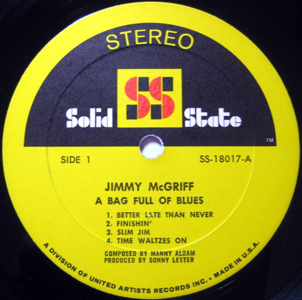 Jimmy McGriff ~ A Bag Full Of Blues (Vinyl) - Djungel & Jazz