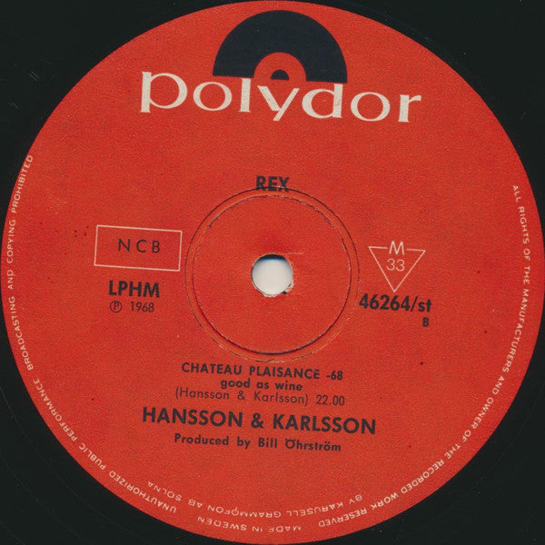 Hansson & Karlsson ~ Rex (Vinyl) - Djungel & Jazz