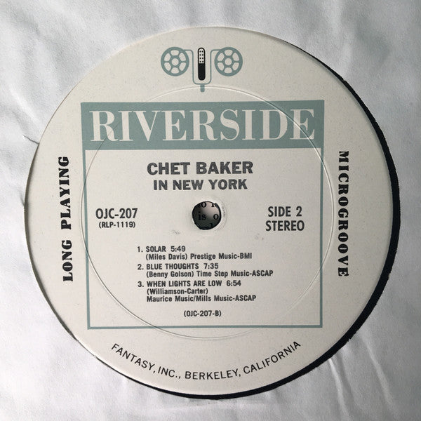 Chet Baker ~ In New York (Vinyl) - Djungel & Jazz