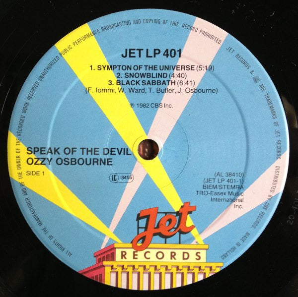 Ozzy Osbourne : Speak Of The Devil (2xLP, Album, Gat)