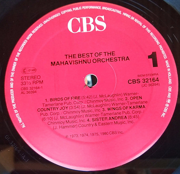 Mahavishnu Orchestra ~ The Best Of The Mahavishnu Orchestra (Vinyl) - Djungel & Jazz